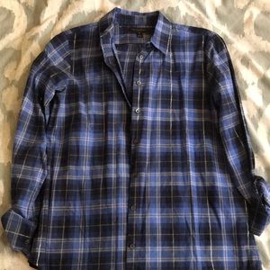 Blue plaid shirt